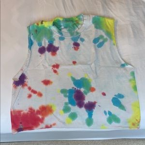 cropped tie dye top🌈☁️